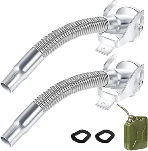 2 Pcs Flexible Stainless Steel Jerry Can Spout – Long Nose Gas Spout Compatible with Wavian Cans