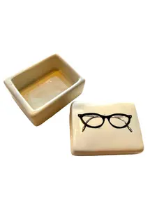 Ceramic Glasses Pill Box
