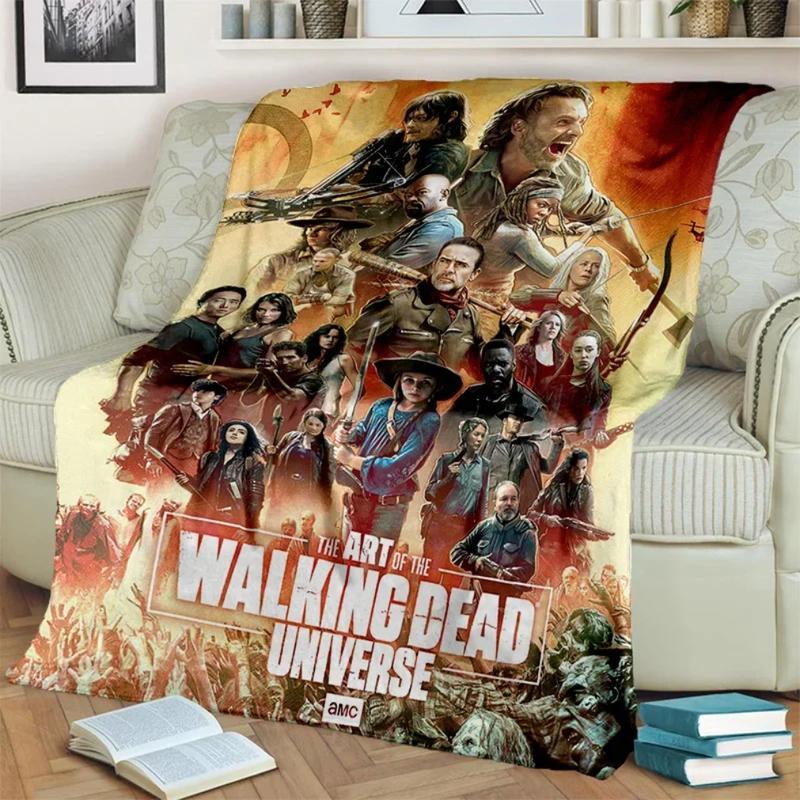 3D Horror TV The Walking Dead TWD Blanket,Soft Throw Blanket for Home Bedroom Bed Sofa Picnic Travel Office Cover Blanket