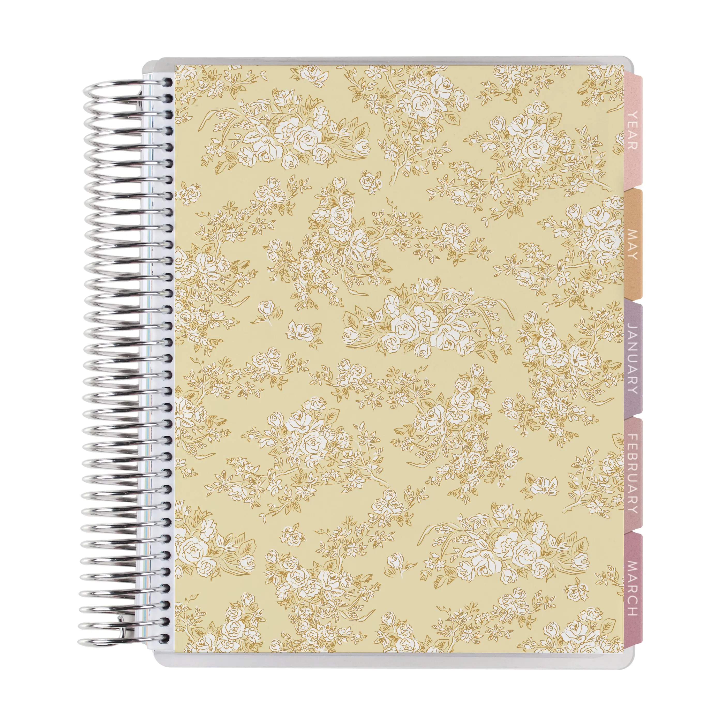 Toile Interior LifePlanner (July 2026 - June 2027, 12 Months Dated), 7" x 9", Adults, Vertical Layout, Non-Metallic Platinum Coil