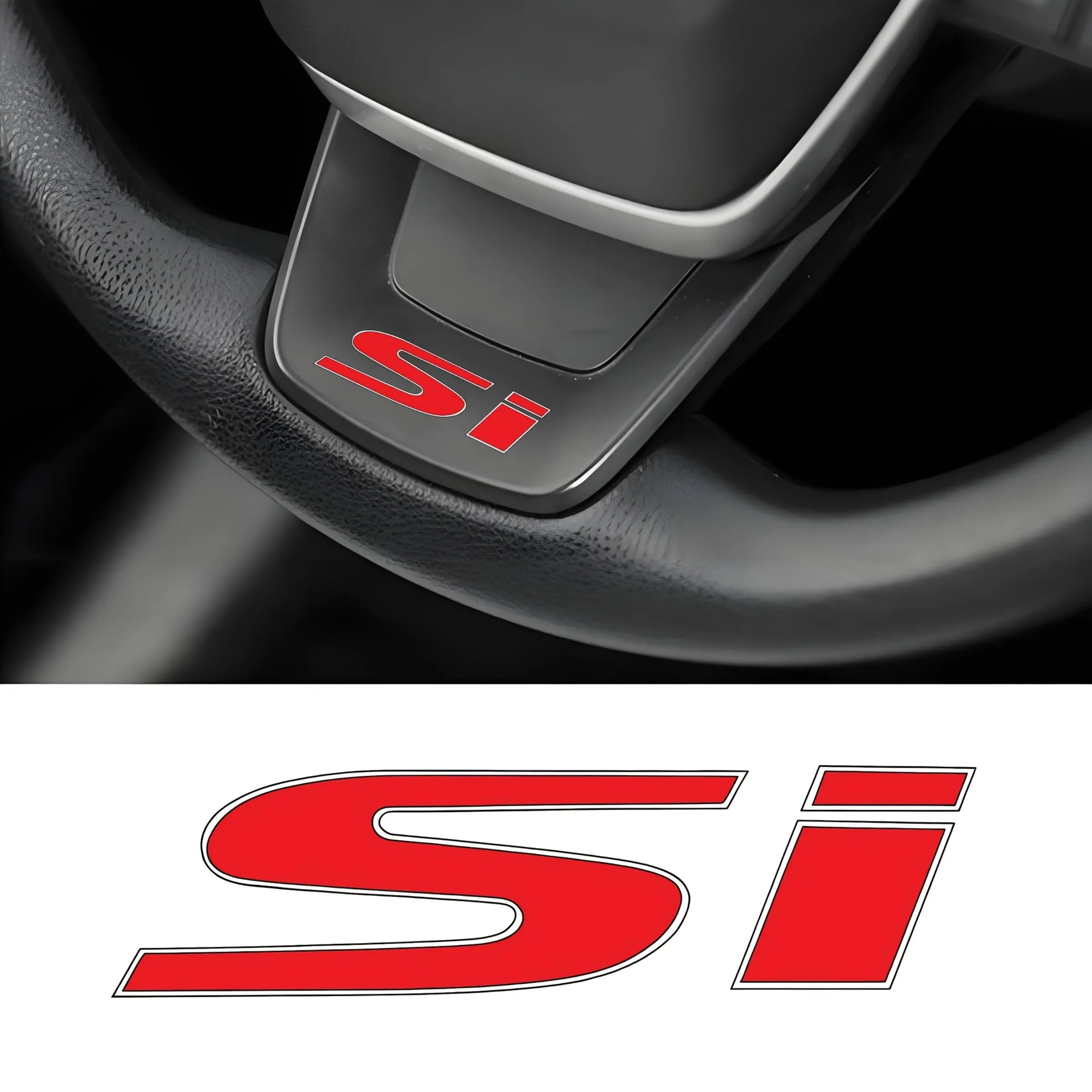 4PCS/SET Car Stickers SI Badge Decoration Accessories, Suitable for Honda Civic, Car Stickers, Modern Car Logo, Long-lasting and Durable, Exclusive for Performance Enthusiasts, Sticker For Cars, Decal For Cars, Car Decals