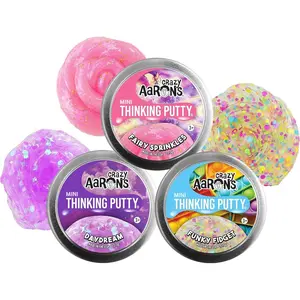 Putty Mini Tins Funky Fidget, Daydream & Fairy Sprinkles Gift Set Bundle - 3 Pack (13.3g Each)