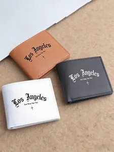 High-Quality Men's Wallet with Gothic Font, Coin Pouch Compartment, Credit Card Holder, Multifunctional Business Wallet, Perfect Holiday Gift