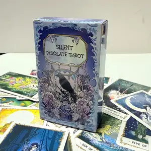 Silent Desolate Tarot Deck English A 78 Cards Destiny Prediction Divination Board Game Family Gathering Card Game