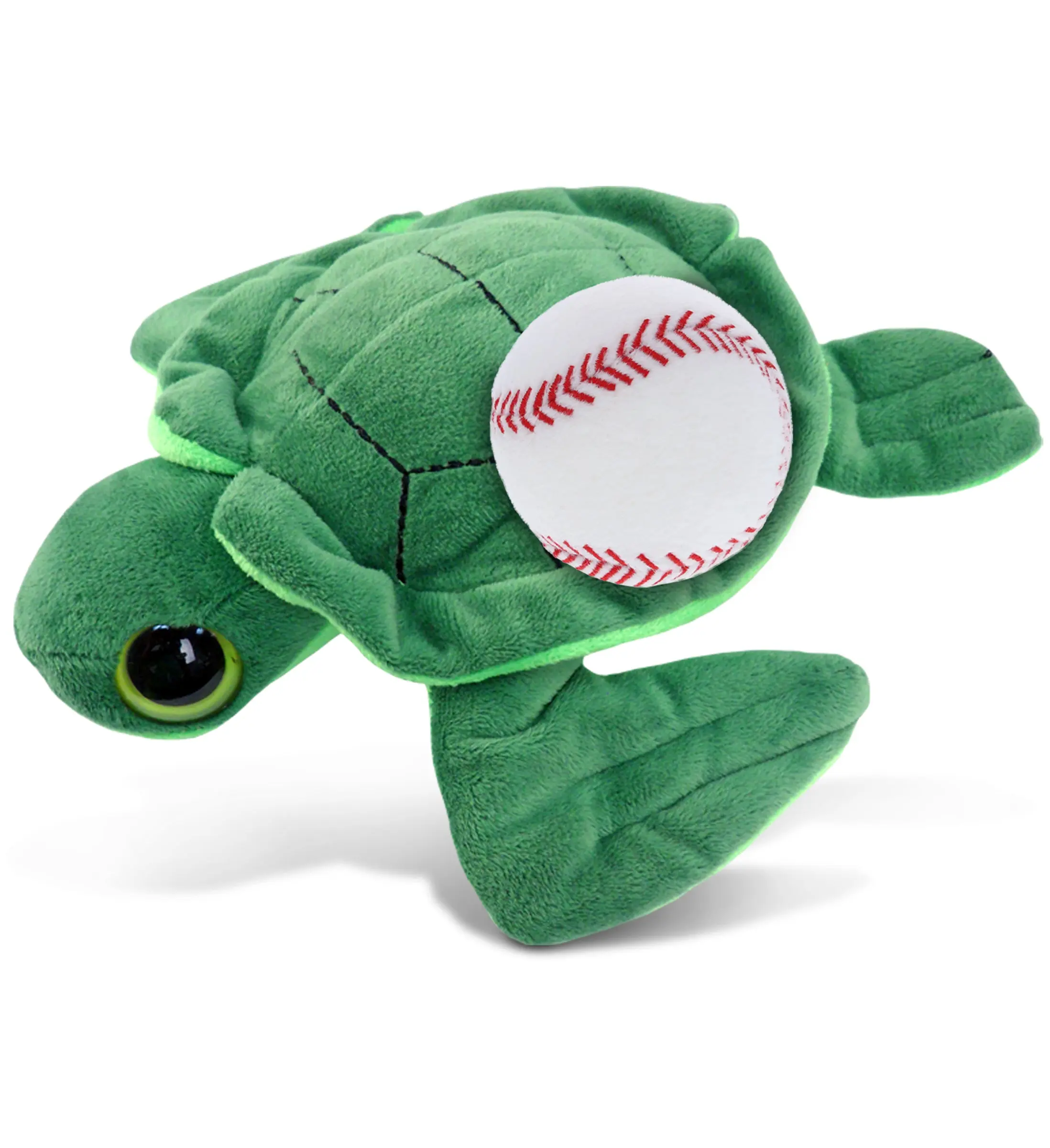 DOLLIBU 8in Polyester Plush Big-Eye Sea Turtle Stuffed Toy - Machine-Sewn Soft Unisex Ocean Animal, Birthday Gift for Children Development, Speech and Creativity Support, Nature Themed Decor