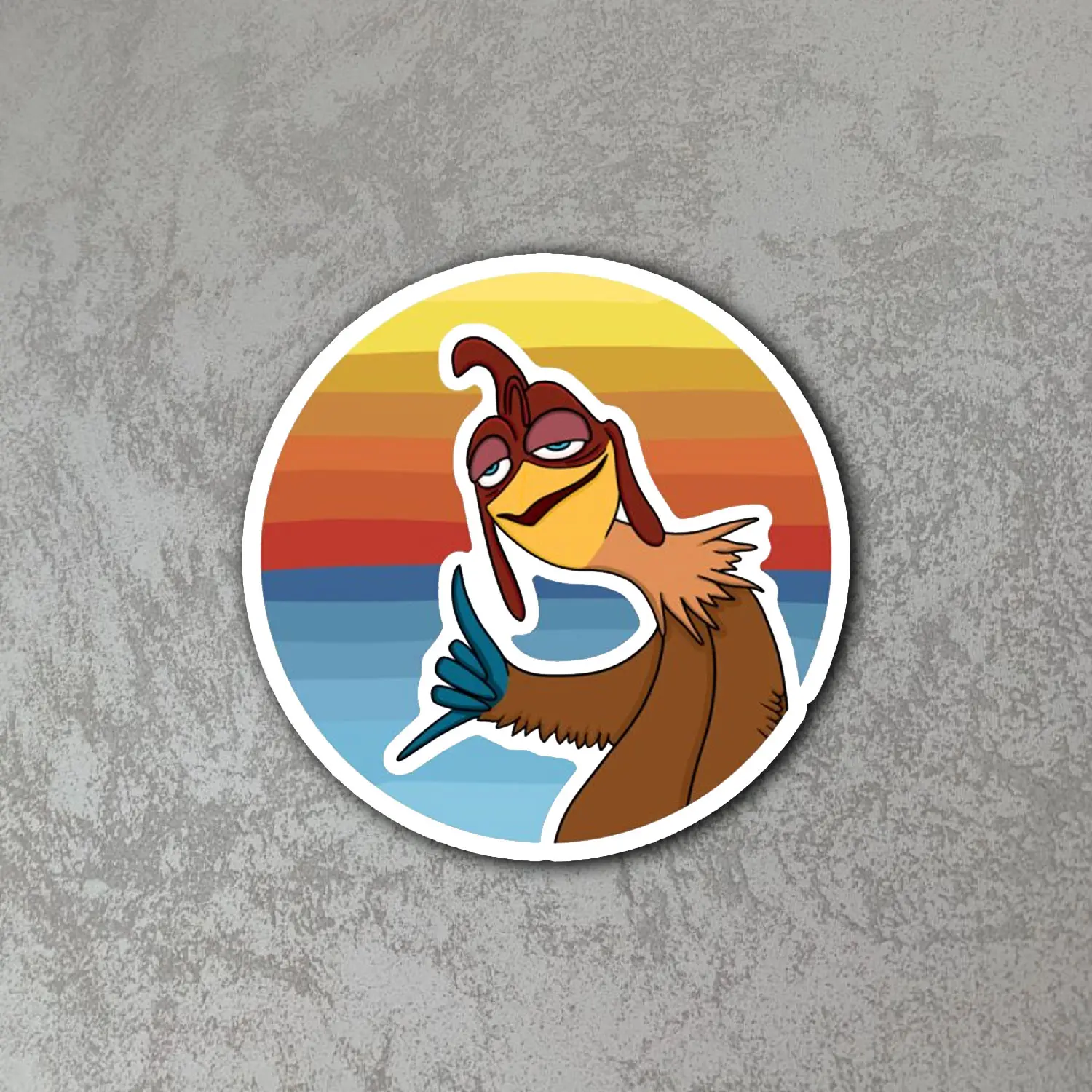 Shaka Retro Sunset Chicken Sticker Vintage Surf Aesthetic Vinyl Sticker Waterproof Laptop Car Phone Decal Summer Beach Style Gift