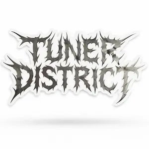 7” Chrome Tuner District Decal for Car Windows and Windshield