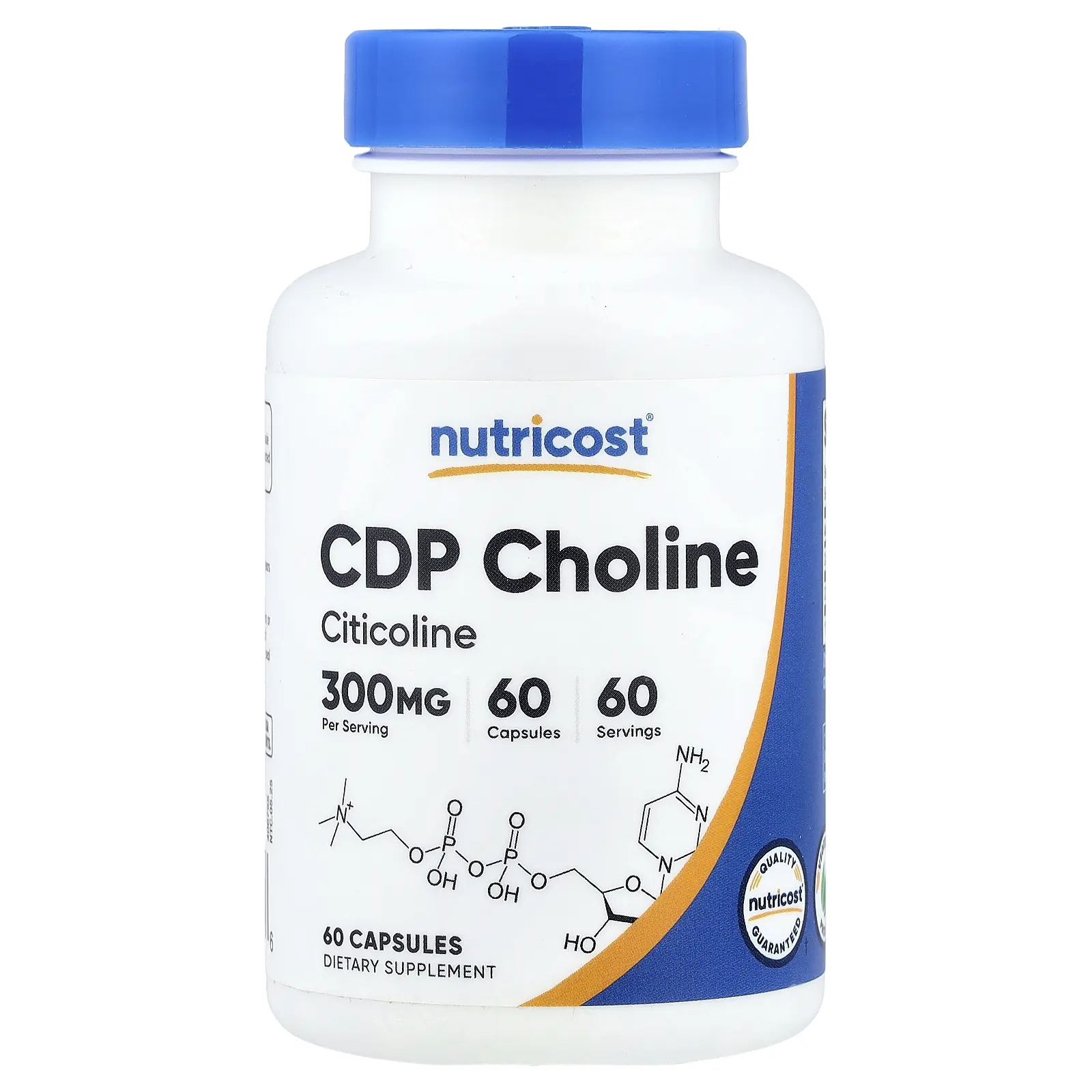 Nutricost CDP Choline, Citicoline, 60 Capsules
