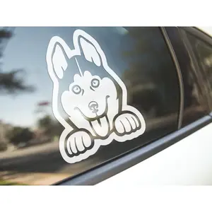 Husky Peeking Car Truck Window Sticker Dog Lover Decal Vehicle Accessories Car Decor New Car Gifts Pets
