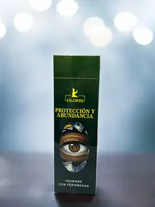 OLOFIN Proteccion Y Abudancia Incense Olofin Square Box 25/8ct Sticks Total 200 Scented Diffuser with Feromonas