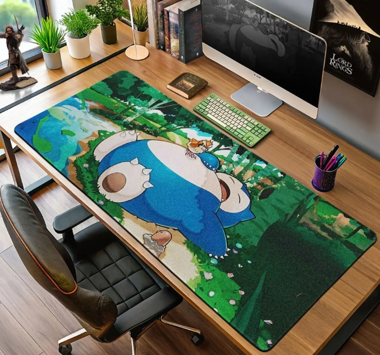 Snorlax Forest Nap Mouse Pad, Gaming Desk Mat