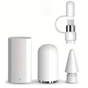 Magnetic Pen Cap & Charging Adapter & Replacement Pen Tip & Pen Cap Holder Set, Smooth & Sensitive & Accurate Stylus Accessories for iPhone Pencil