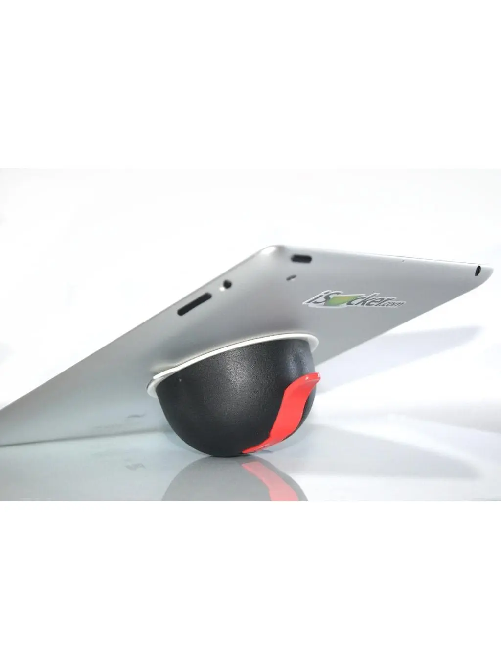 iSucker iPad/Tablet Stand and Ergonomic Holder - Black with Red Lever