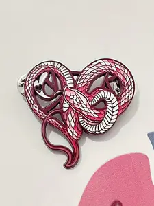 Snake Design Brooch, Fashionable Colorful Dripping Oil Brooch, Gothic Style Brooch, New Halloween Dark Party Style Ornament, Holiday Gift