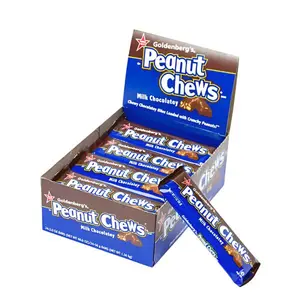 Peanut Chews Candy Milk Chocolate 2 oz. 24 ct. - Sweet and Chewy Bar with Peanuts and Milk Chocolate - 24 Count Box Snack Bonbon Sugar Dessert