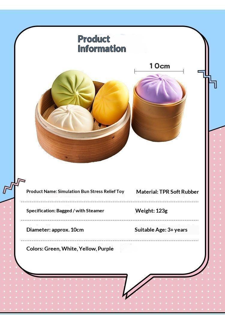 Dumpling Squishy - Highly realistic food modeling clay, with a sweet flavor and the ability to slowly spring back. Made of soft TPR material and soft moldable silicone, it helps relieve stress. An Easter gift suitable for children to exchange as presents