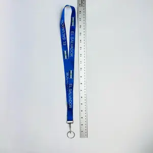 EL SALVADOR Flag Lanyard  – Llavero Largo con Bandera SALVADOREÑA para Llaves, Gafete o Identificación | SALVADORANNeck Strap Keychain, Non-Detachable ID Holder