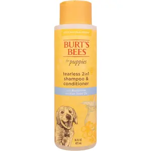 Burt'S Bees for Pets Tearless Puppy 2-In-1 Shampoo and Conditioner with Buttermilk and Linseed Oil, 95% Natural Origin Formulas, Shampoo for Puppies - Gentle Puppy Shampoo Tear Free, 16 Oz Fetch for Pets