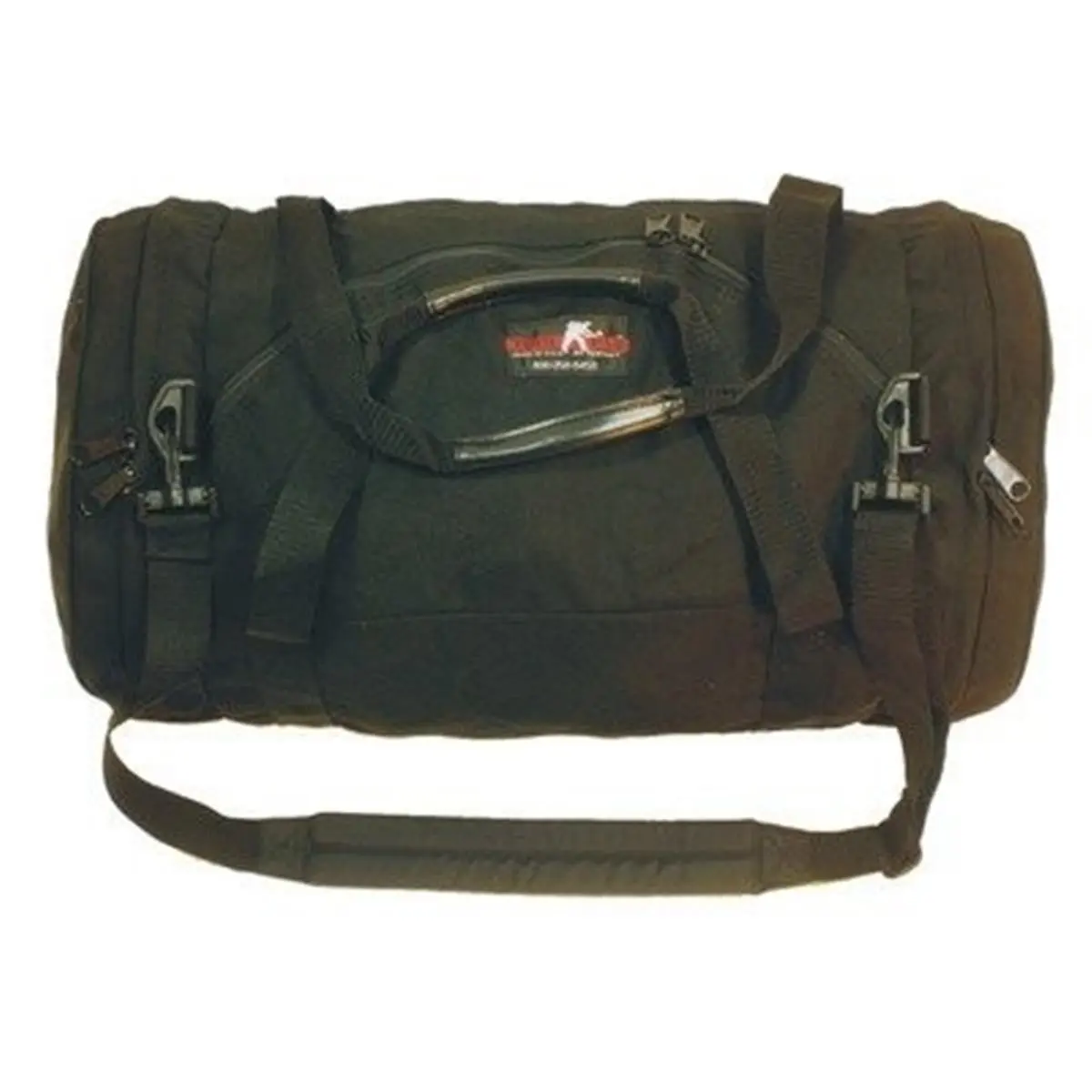 212 MAIN Paktek Medium Nylon Duffel Bag - Travel Luggage with Half-Moon Zip, Leatherette Wrap, Secure Closure