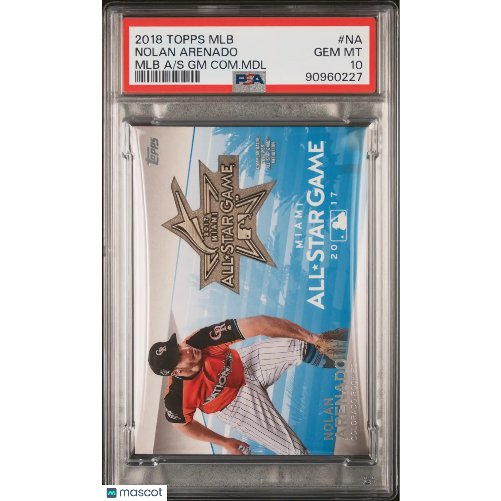 Nolan Arenado PSA 2018 Topps MLB All Star Game Medallion #NA 10 90960227 POP 1