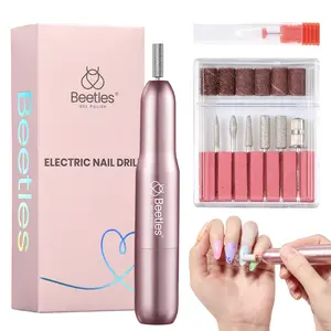 Beetles Electric Nail Drill Kit, 7 Drill Bits 0-12000 RPM Portable Electric Nail File Machine for Gel Polish Removal, Acrylic Dip Nails, Cuticle Care, Prep, DIY Manicure Pedicure Tools at Home