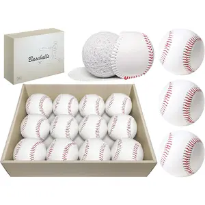 Bucket of Baseballs - 12/24 Pack Standard Size Adult  Balls for Pitching, Hitting, Fielding - Unmarked & Leather Covered Practice Baseballs -  for Youth Baseball