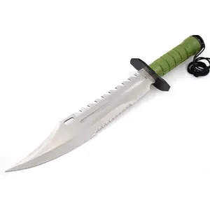 Fixed Blade Survival Hunting Knife 16.5" with sharpening stone and Compass