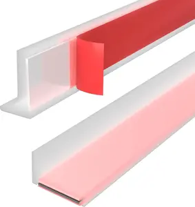 Shower Water Dam Barrier – Self-Adhesive Silicone Shower Threshold Water Guard for Bathroom, Bathtub, Sink & Countertop Leak Protection (Customizable Length)