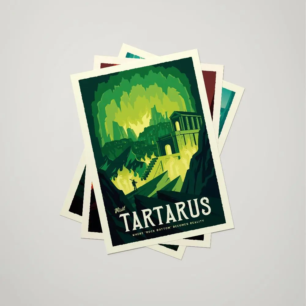 Mini Print Hades Travel Bundle Gaming Postcards Wall Art