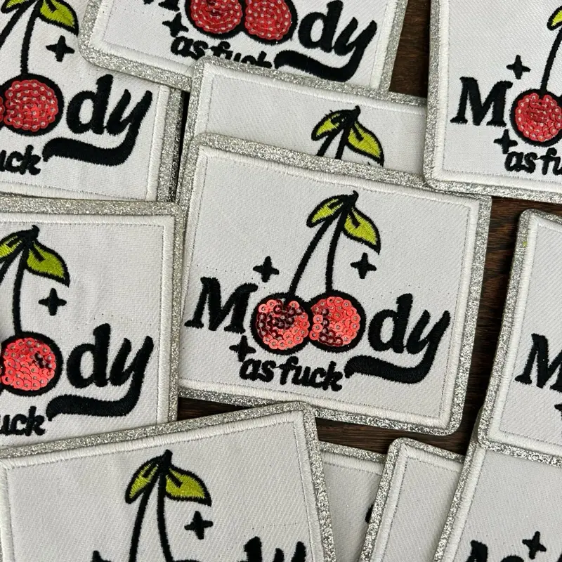 Moody Iron on Patches