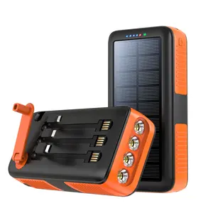 High-Capacity Hand-Crank Solar Power Bank, 63,200 mAh, Portable and Durable, Universal for Smartphones