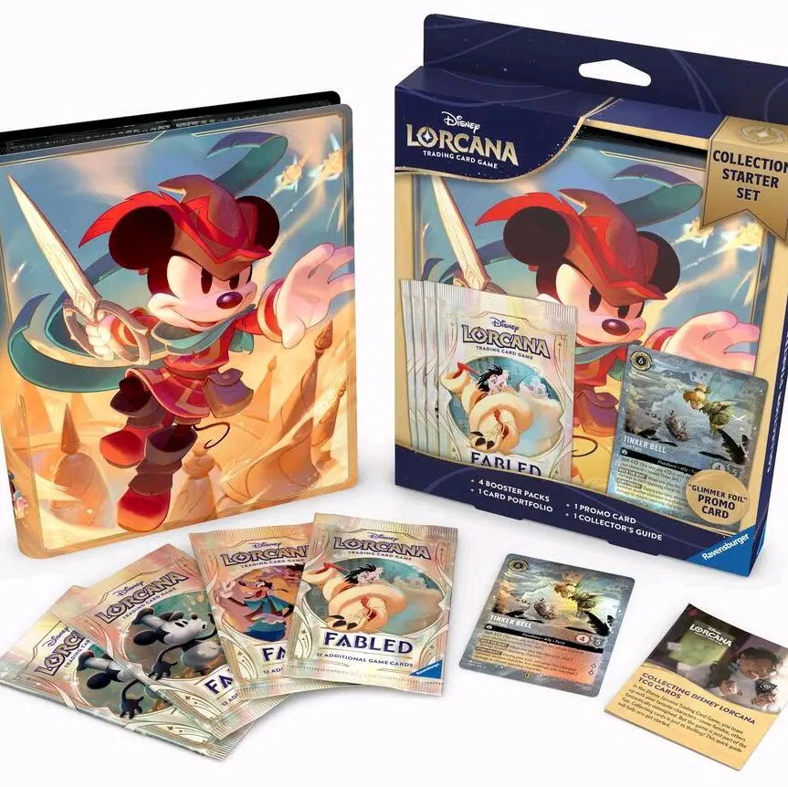 Disney Lorcana Fabled Starter Set with 4 Booster Packs and Portfolio Binder - Collectible Trading Card Game Starter Kit - TikTok Shop Disney Lorcana Fabled Starter Set with 4 Booster Packs and Portfolio Binder - Collectible Trading Card Game Starter Kit - TikTok Shop