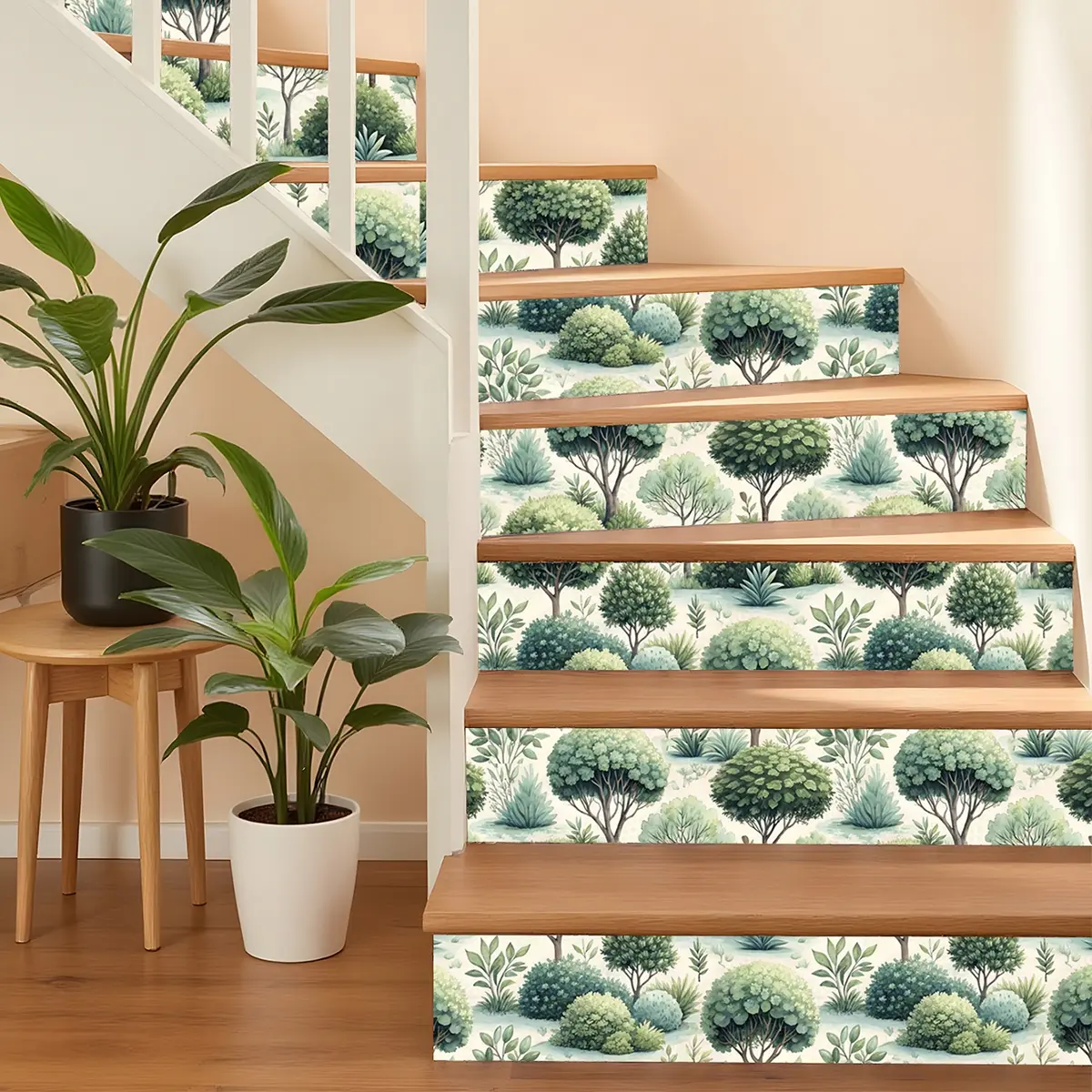 Vintage Forest Pattern Wallpaper Roll, Easy Peel & Stick, Waterproof and Moisture-Proof, DIY Removable Wall Sticker for Home Decor
