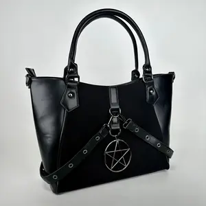 Black Spellbound Pentagram Tote bag