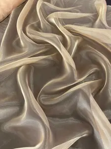 Khaki Crystal Organza