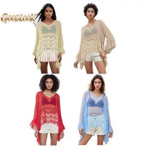 Women’s V Neck Poncho Tops Batwing Sleeve Solid Color Loose Fit T-Shirts Blouses