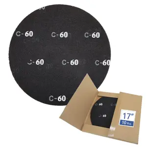17" Sanding Screen Discs - Mesh Floor Sanding Screen - Black Silicon Carbide - for  Floors (10 Pack, 60 Grit)