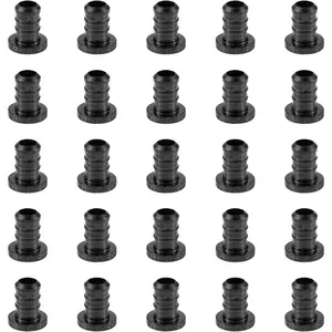 25-Pack  Pex Fittings Poly PPSU Barb Crimp 1/2-inch Plug (End Cap) For Pex Tubing, (1/2-inch),(PPSU1807041)