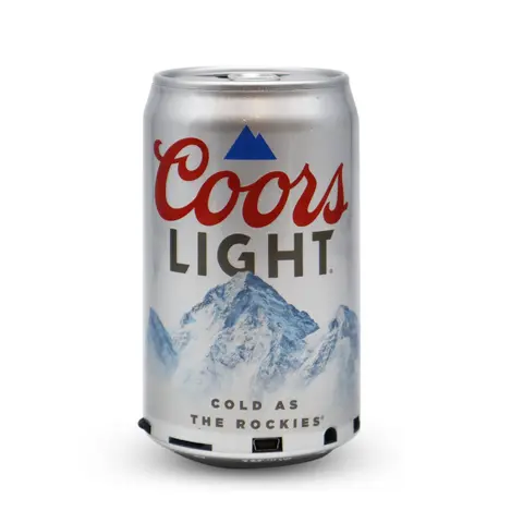 Coors Light & Miller Lite Can-Style Bluetooth Speakers, Compact Collectible Design with Built-In Batteries, Rechargeable Wireless Audio Devices, Crisp High-Quality Audio, Portable Acrylic Case, Man Cave Decor