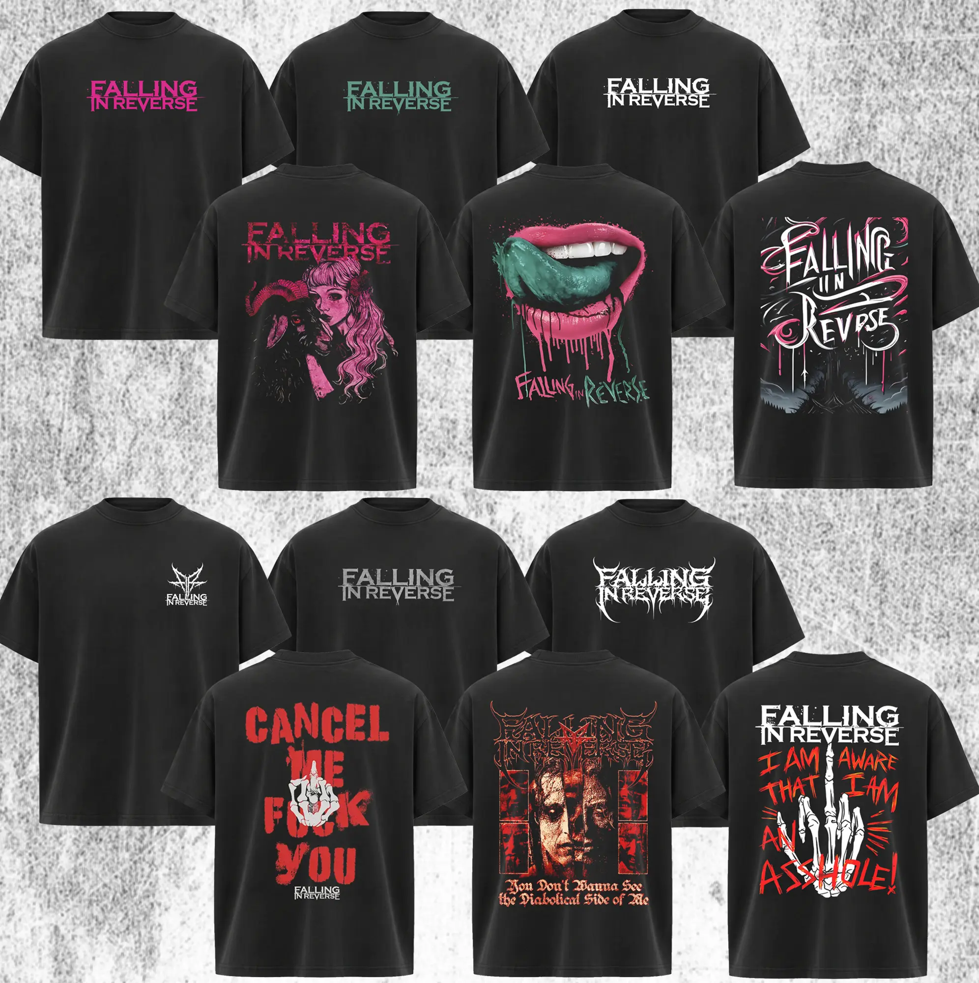 [Collection] Falling In Reverse Band T-Shirt , Classic Falling In Reverse Shirt , Vintage Rock Band Shirt, Retro Graphic Tee, Unisex Music Lover Gift, Classic Concert Style Apparel