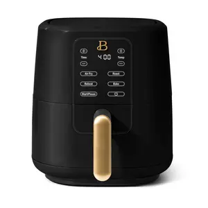 Beautiful 3 Qt Air Fryer with TurboCrisp Technology, Black Sesame by Drew Barrymoreb