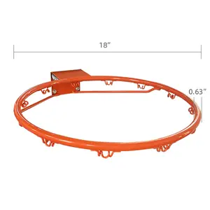 IE Sports Portable Basketball Hoop replacement Rim , 18in Steel Standard Breakaway Rim