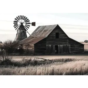 1PCS Rustic Barn and Windmill Diamond Painting Kit DIY Embroidery Craft for Home Decor Vintage Farmhouse