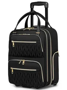 Women's Multifunctional Commuter Luggage Bag, Airplane Carry-On Suitcase, Durable Travel Backpack, Ideal for Business & Daily Use