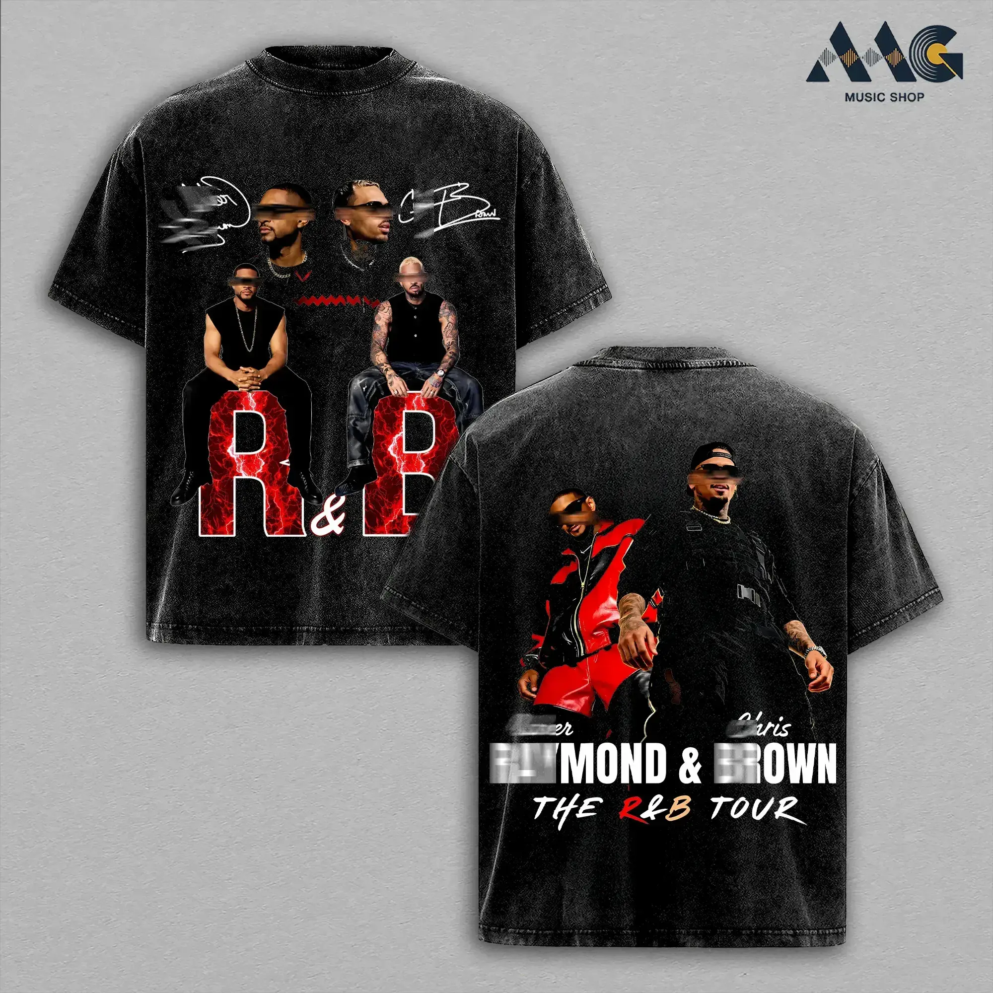 The R&B Tour 2026 : Raymond & Brown Graphic Premium Cotton T-Shirt, R&B Music Duo Graphic Tee, Urban Hip Hop Soul Streetwear Shirt, Concert Tour Merch, Gift for R&B Fans, Vintage Music Tee, Heavyweight Cotton Unisex Tee, Gift for Music Fans