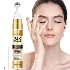 24K Gold Eye Cream - Reduces Wrinkles, Dark Circles and Puffiness with 24K Gold Particles and Premium Ingredients