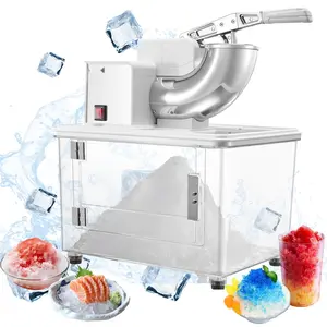 Commercial Ice Crusher 661LBS/H Electric Snow Cone Maker Shaved Ice White Industrial Grade Ice Shaver Machine For Home Bar Countertop Use Durable Stainless Steel Construction For High Volume Catering And Snow Cones