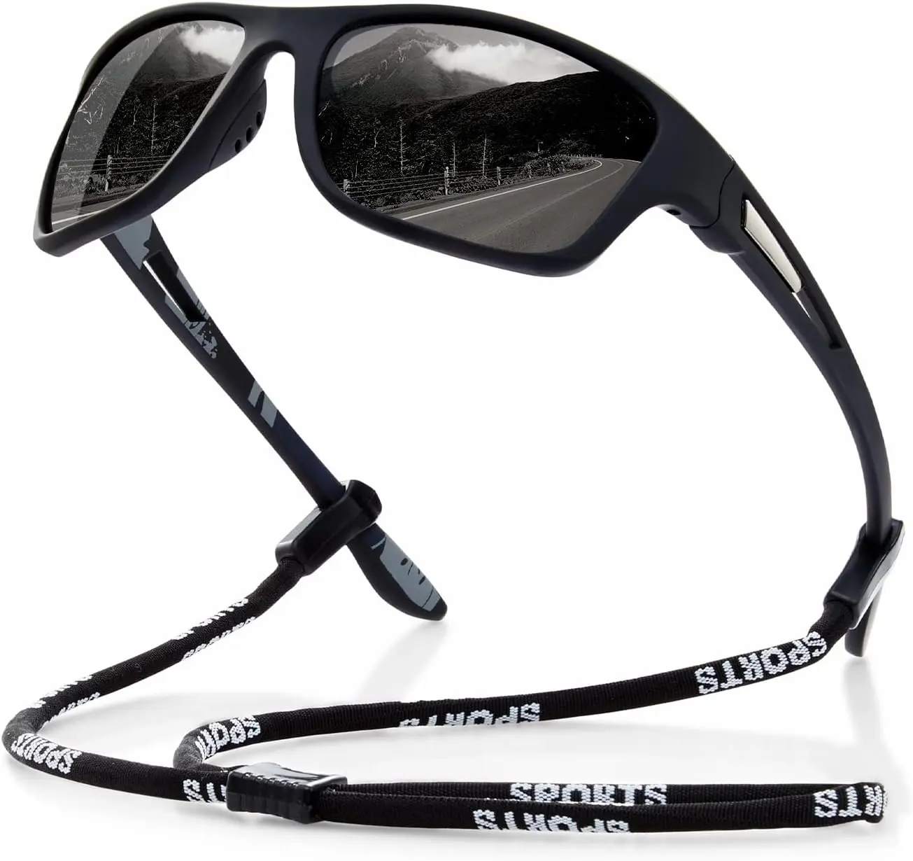 Suoso Unisex Outdoor Sports Glasses - UV400 Protection, TAC Polarized Plastic Lenses, Rubber Frame, Wrap-Around Modern Safe Sunglasses for Motorcycle, Running, Baseball, Polarized Sunglasses, Bmx, Sun Protection, Eyes, Tac Polarized Glasses