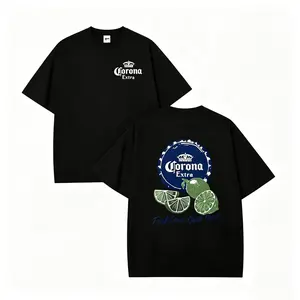 Retro Corona Premium "Always Fresh" Retro Beer Cap Pattern T-Shirt