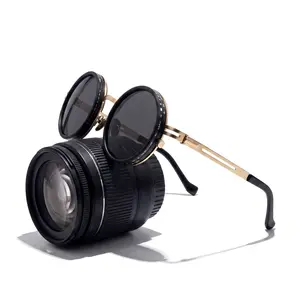 Polarized Round Sunglasses ND9 AdjustableDimming Men Women Retro Punk Men's FishingEyeglasses Outdoor Shades UV400 summerwins